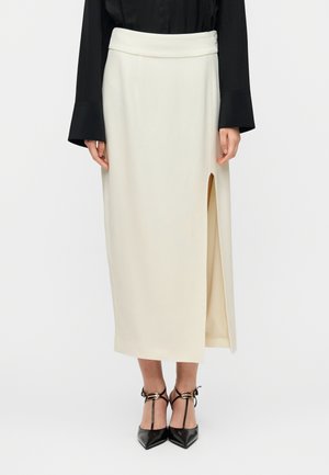 SPLIT DETAIL SKIRT - Pencil skirt - ivory