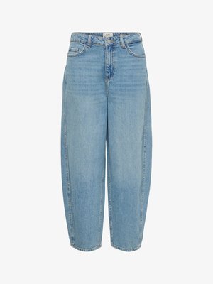 JDY, BALLON-FIT JEANS JDYSUSIE MITTLERE TAILLE BARREL FIT JEANS - Jean boyfriend - light blue denim