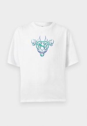 BOXY GRAPHIC TEE UNISEX - Nyomott mintás póló - white