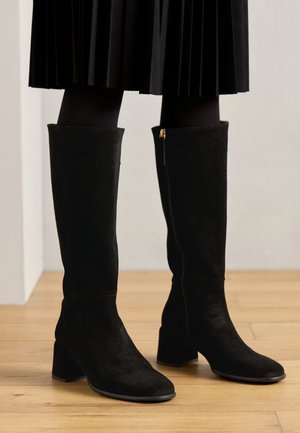 High heeled boots - basket black