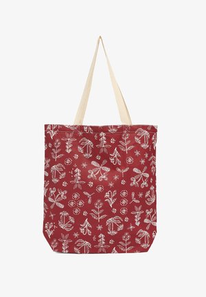 Seasalt Cornwall, SEASALT CORNWALL FOLDAWAY CANVAS SHOPPER - Sac à main - red - tapestry flowers dahlia chalk