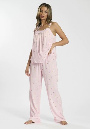 PALM TIE SHOULDER CAMI SET - Pyjamas - pink