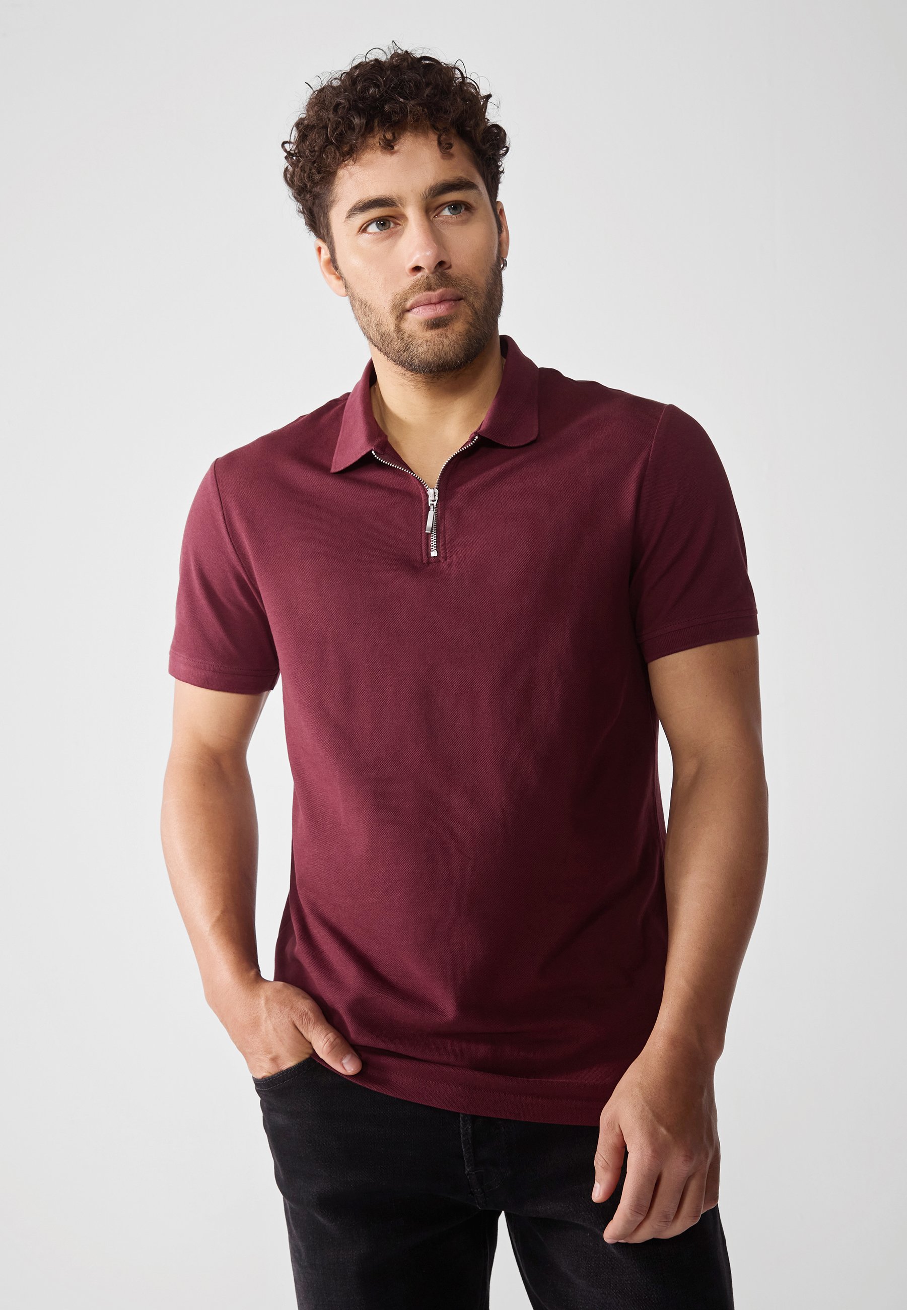 Pier One Polo shirt - port royale/bordeaux - Zalando.co.uk