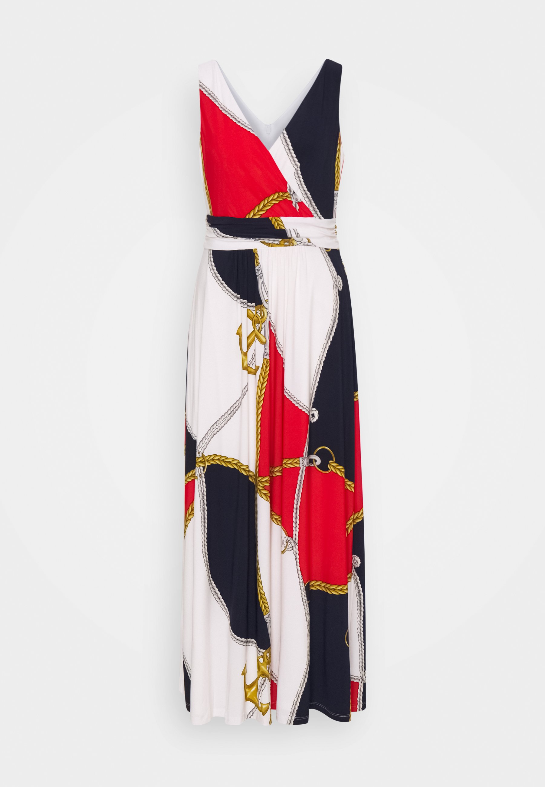 Lauren Ralph Abagail Dress Maxikleid Navy Bright Hibiscus Mehrfarbig Zalando De 