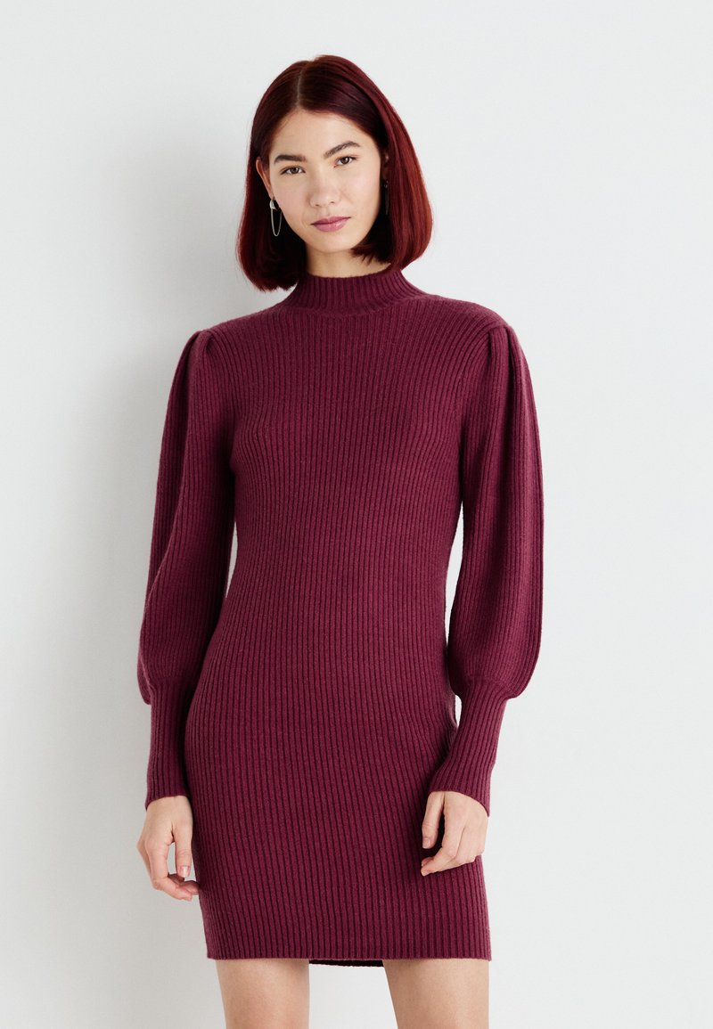 ONLY ONLKATIA DRESS - Vestido de malha - burgundy
