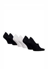 Puma UNISEX 6ER PACK - FOOTIE HIGHCUT ECOM EINFARBIG LOGO - Calcetines tobilleros - schwarz weiß