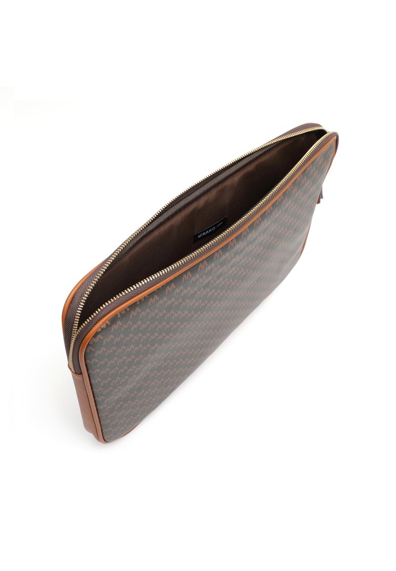 Mallette Ordinateur Portable 13" - Monogramme 'M' Marron - Dimensions 26x39x11 Cm - Sac Professionnel Femme