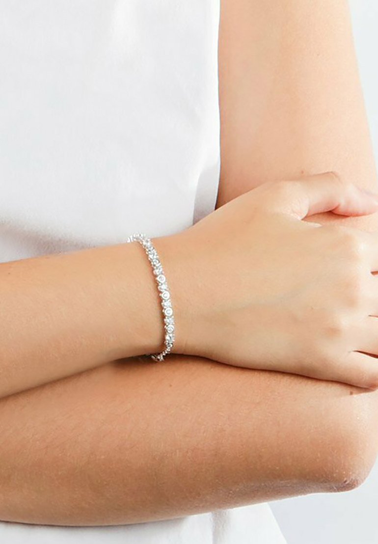 CHRIST ZIRKONIA - Bracciale - silberfarben