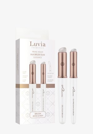 SILK BRUSH DUO - ELEGANCE - Make-up Brush Set - coffee - pearl