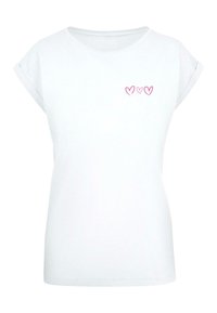 ALWAYS TRUST YOUR HEART  EXTENDED SHOULDER TEE - Triko s potiskem - white