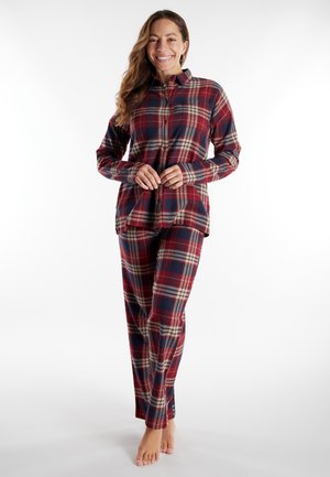 SET - Pyjama - rot mittel karo