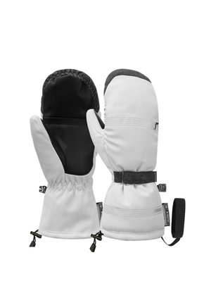 COZY - Mittens -  white black melange