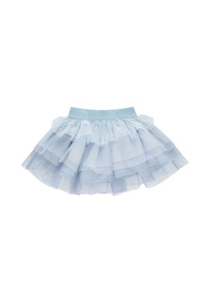 Gonna di tulle azzurra chiaro a strati con vita elastica scintillante, progettata per un bambino.