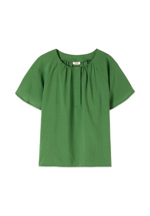 Oltre, BLUSA CON DRAPPEGGIO - Blusa - verde
