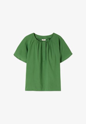 Oltre, BLUSA CON DRAPPEGGIO - Bluse - verde