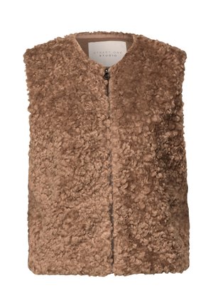 Street One Studio, FAKE FUR WESTE MIT RUNDHALS UND ZIPPER - Veste sans manches - honey brown