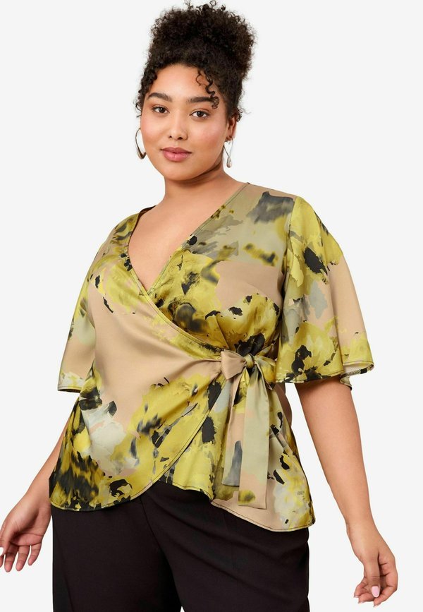 REGULAR FIT - CURVE PRINTED WRAP  - Bluse