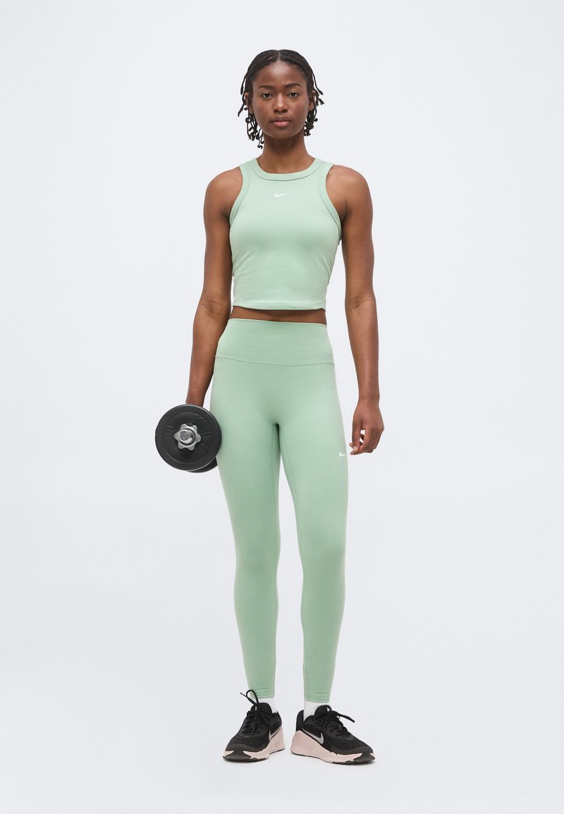 Nike Performance ONE FITTED CROP TANK - Top - steam/white