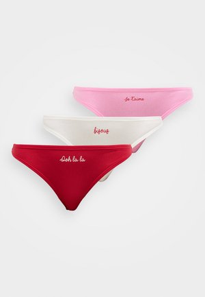 SLOGAN BRIEF 3 PACK - G-strenge - begonia/chilli/cannoli