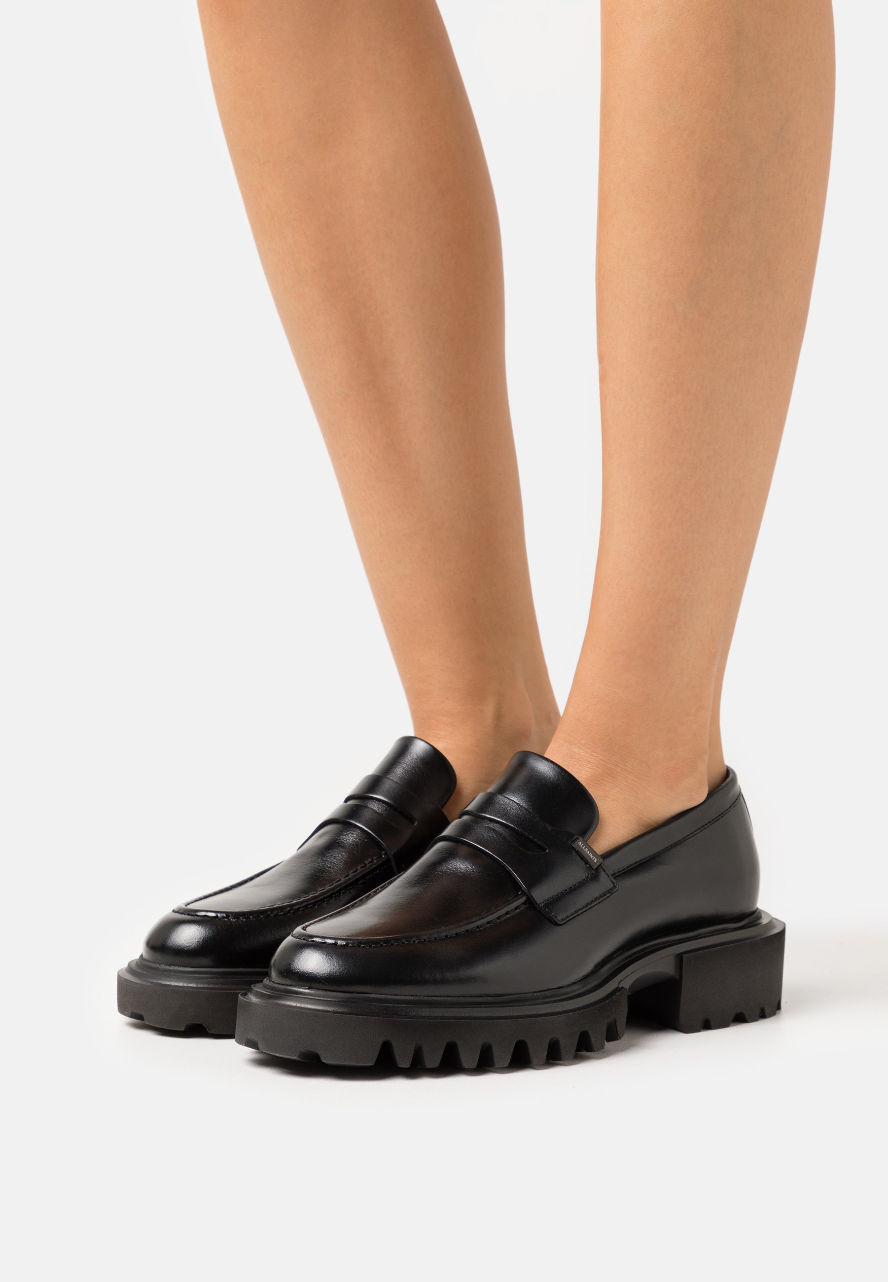 ALLSAINTS Lola Stud Raw Edge Y2K Shoes Women\'s Size 10 Black Easy Slip-On Amazon.com | AllSaints Women main image 4