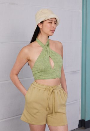 TIE STRAP HALTERNECK  - Top - green melange