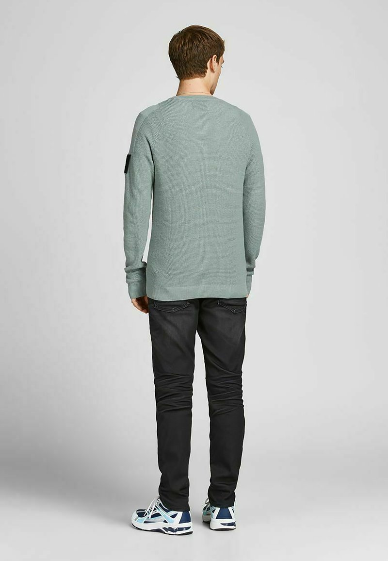 Herren Strickjacken | Jack & Jones STRUKTURIERTER RUNDHALS Strickpullover slate gray/blaugrau - SQ98224 Herren Strickjacken | Jack & Jones STRUKTURIERTER RUNDHALS Strickpullover slate gray/blaugrau - SQ98224
