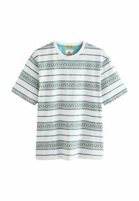 Next TEXTURED STRIPE- REGULAR FIT - T-shirt med print - white navajo