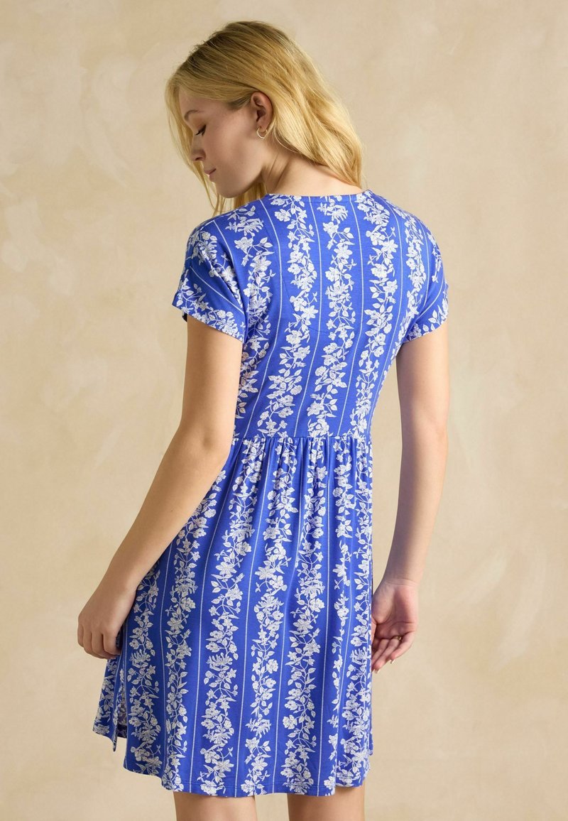 joules blue dress Joules blue velvet long sleeve dress with gold stars. Elastic waist, t   Cloud & Bunny
