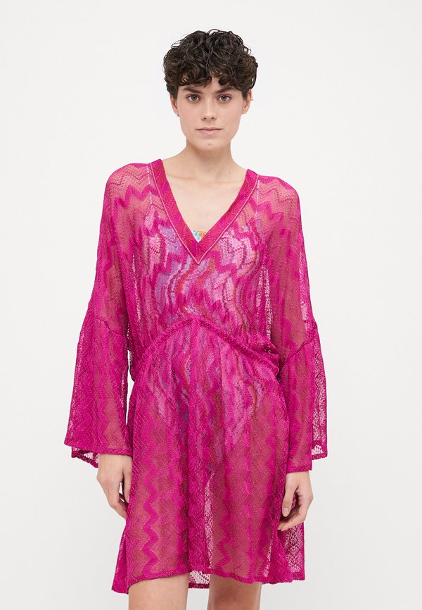 SHORT COVER UP - Strandaccessoire - burgundy