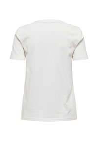 Effen witte T-shirt met korte mouwen afgebeeld vanaf de achterkant op een witte achtergrond, zonder zichtbare logo's of ontwerpen.