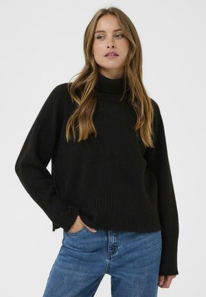 ERIN ROLLNECK - Jumper - black deep