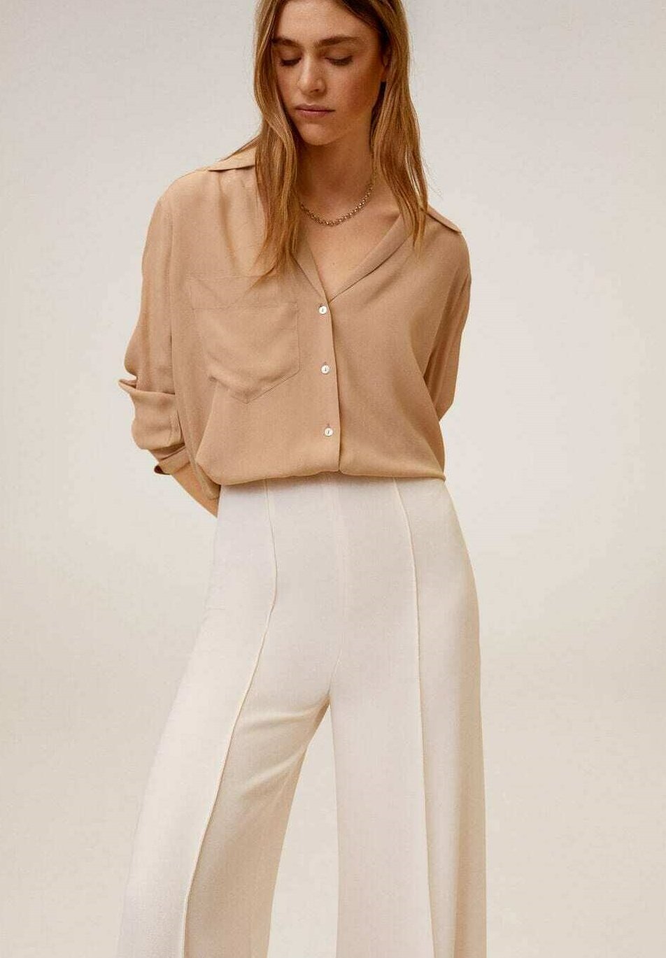 Mango JUSTO-I - Broek - open beige/Beige - Zalando.nl
