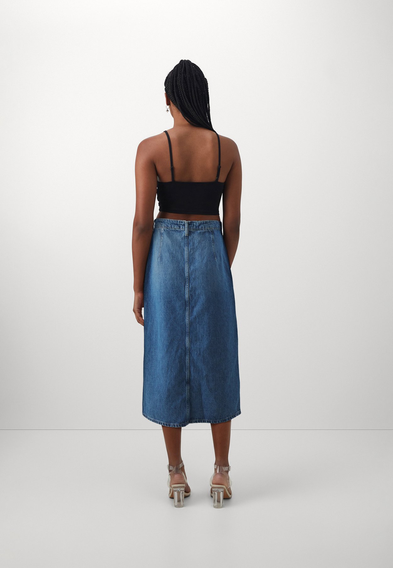 ONLCECE MIDI BUTTON SKIRT