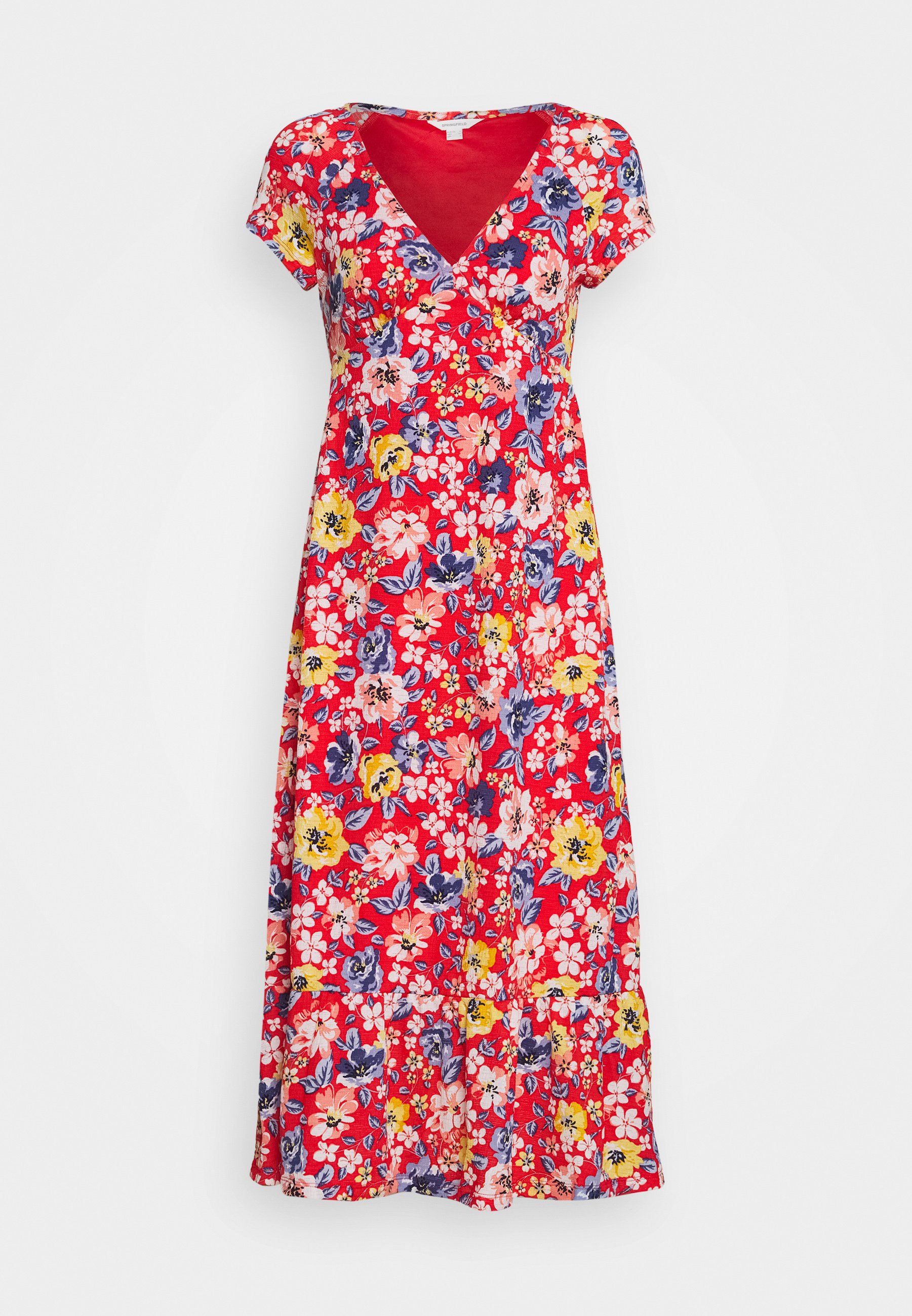 Springfield VESTIDO MIDI FLORES Kjole orange Zalando.no Springfield VESTIDO MIDI FLORES - Kjole - orange
