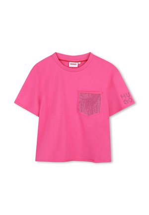 HUGO Kids MANCHES COURTES - T-shirt print - shocking pink