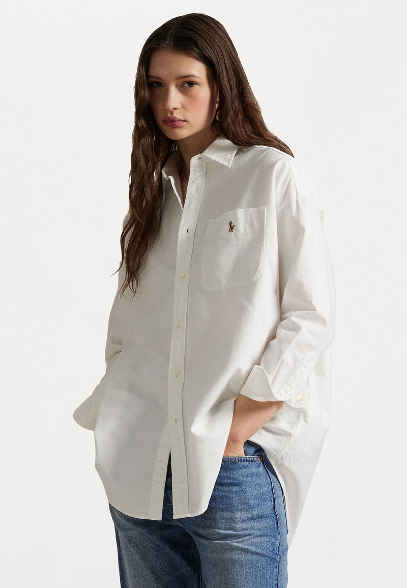 Polo Ralph Lauren - THE BIG COTTON OXFORD SHIRT - Hemdbluse - white, Vergrößern