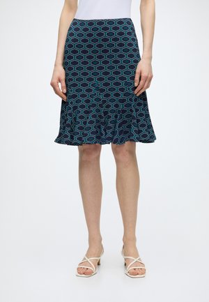 ANDIATA FAZIA SKIRT - A-lõikeline seelik - monogram teal/navy