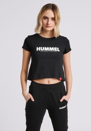 LIFESTYLE TEXTILIEN LEGACY CROPPED - T-shirt con stampa - schwarz
