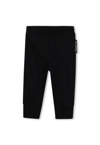 Zwarte leggings van zachte stof met een slim fit, voorzien van een geribde tailleband en boorden. Inclusief een klein logotabje aan de zijkant.