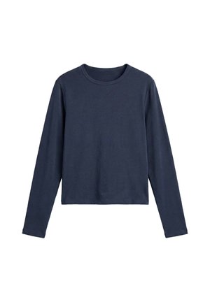 PULL&BEAR, SLIM FIT LONG SLEEVED T-SHIRT - T-SHIRT - T-shirt à manches longues - dark blue