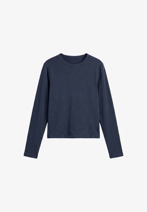 PULL&BEAR, SLIM FIT LONG SLEEVED T-SHIRT - T-SHIRT - T-shirt à manches longues - dark blue