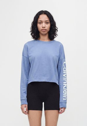 Calvin Klein, CROPPED BOXY T-SHIRT - Блуза с дълги ръкави - stone hard blue