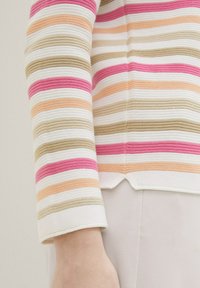 TOM TAILOR NEW OTTOMAN - Strickpullover - pink peach ottoman stripe