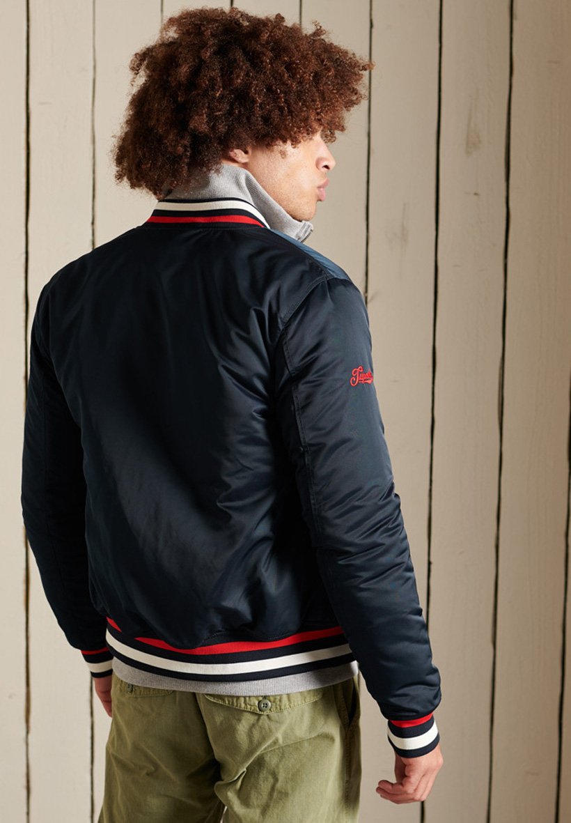 Superdry Chaquetas bomber - nordic chrome navy/azul marino - Zalando.es