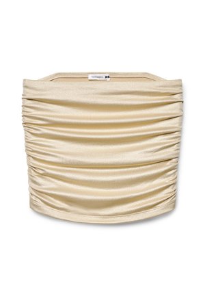 Terranova, A FASCIA ARRICCIATO LUCCICANTE - Top - beige chiaro