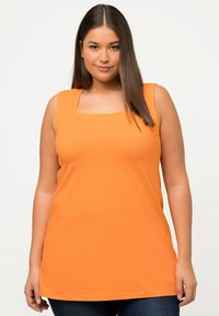 Ulla Popken LONG  CARREE-AUSSCHNITT ÄRMELLOS - Top - orange