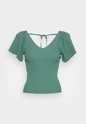 ONLY ONLLEELO BACK  - Trükipildiga T-särk - bottle green