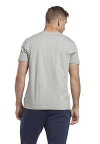 Reebok IDENTITY SMALL LOGO TEE - Pamata T-krekls - medium grey heather
