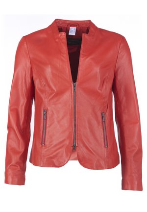 MIT KURZEM REISSVERSCHLUSS LIDA - Lederjacke - red