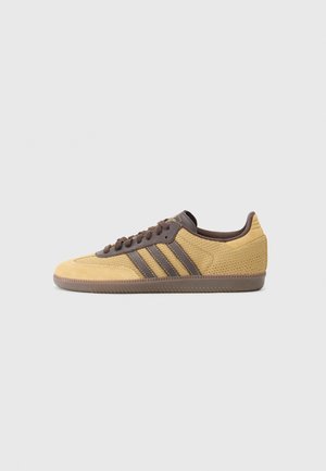 adidas Originals SAMBA UNISEX - Baskets basses - gold-coloured/beige/dark brown gum